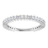 Platinum Square Lab-Grown Diamond Shared-Prong Anniversary Band – 1.5x1.5 mm Stones - view 3