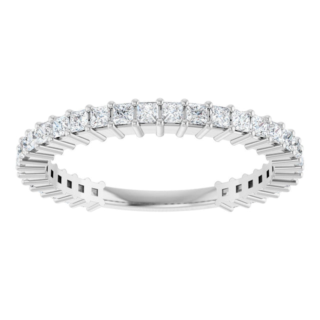 Platinum Square Natural Diamond Shared-Prong Anniversary Band – 3/4–1 9/10 CTW - view 3