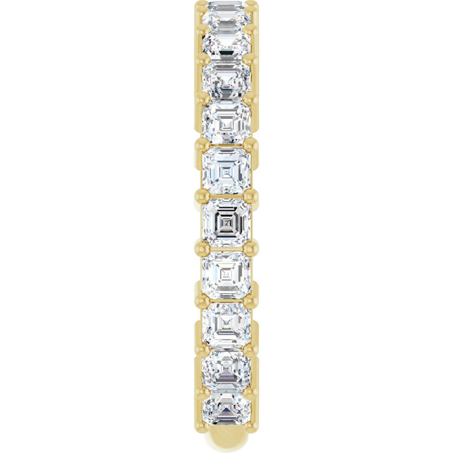 14K Gold Asscher Lab-Grown Diamond Shared-Prong Anniversary Band – 2.3x2.3 mm Stones - Yellow Gold - view 4