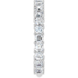 Platinum Asscher Lab-Grown Diamond Shared-Prong Anniversary Band – 2.3x2.3 mm Stones - view 4