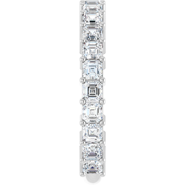 Platinum Asscher Lab-Grown Diamond Shared-Prong Anniversary Band – 2.3x2.3 mm Stones - view 4