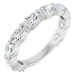 Platinum Oval Natural Diamond Shared-Prong Anniversary Band – 2 1/2–3 1/3 CTW