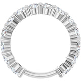 Platinum Round Lab-Grown Diamond Shared-Prong Anniversary Band – 3.8 mm Stones (2 9/10 CTW) - view 2