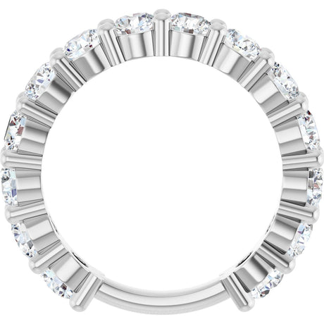 Platinum Round Lab-Grown Diamond Shared-Prong Anniversary Band – 3.8 mm Stones (2 9/10 CTW) - view 2