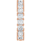 14K Gold Square Lab-Grown Diamond Shared-Prong Anniversary Band – 3x3 mm Stones - Rose Gold - view 4