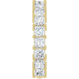 14K Gold Square Lab-Grown Diamond Shared-Prong Anniversary Band – 3x3 mm Stones - Yellow Gold - view 4