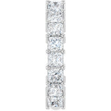 Platinum Square Lab-Grown Diamond Shared-Prong Anniversary Band – 3x3 mm Stones - view 4