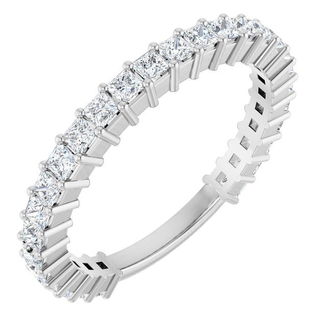 Platinum Square Natural Diamond Shared-Prong Anniversary Band – 3/4–1 9/10 CTW