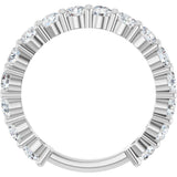 Platinum Round Lab-Grown Diamond Shared-Prong Anniversary Band – 3.2 mm Stones (1 9/10 CTW) - view 2