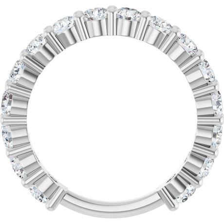 Platinum Round Lab-Grown Diamond Shared-Prong Anniversary Band – 3.2 mm Stones (1 9/10 CTW) - view 2