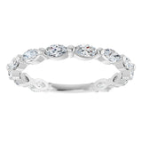 Platinum Marquise Lab-Grown Diamond Shared-Prong Anniversary Band – 4x2 mm Stones - view 3