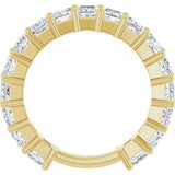 14K Gold Square Lab-Grown Diamond Shared-Prong Anniversary Band – 3.3x3.3 mm Stones - Yellow Gold - view 2