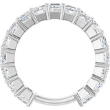 14K Gold Square Lab-Grown Diamond Shared-Prong Anniversary Band – 3.3x3.3 mm Stones - White Gold - view 2