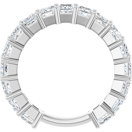Platinum Square Lab-Grown Diamond Shared-Prong Anniversary Band – 3.3x3.3 mm Stones - view 2