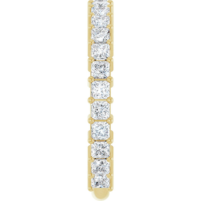 14K Gold Square Natural Diamond Shared-Prong Anniversary Band – 3/4–1 9/10 CTW - Yellow Gold - view 4