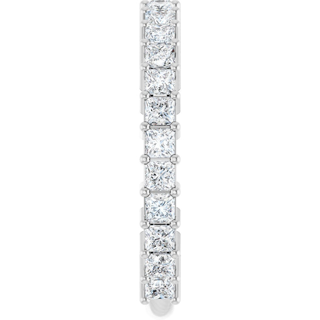 Platinum Square Lab-Grown Diamond Shared-Prong Anniversary Band – 2x2 mm Stones - view 4