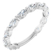 Platinum Marquise Natural Diamond Shared-Prong Anniversary Band – 4x2 mm Stones
