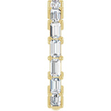 14K Gold Straight Baguette Natural Diamond Shared-Prong Anniversary Band – 5/8–1 1/2 CTW - Yellow Gold - view 4