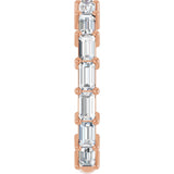 14K Gold Straight Baguette Lab-Grown Diamond Shared-Prong Anniversary Band – 3.5x2 mm Stones - Rose Gold - view 4