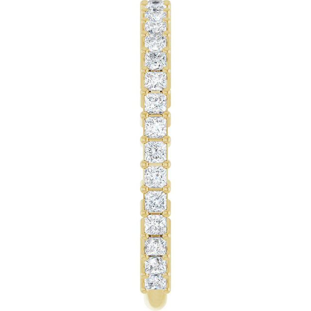 14K Gold Square Natural Diamond Shared-Prong Anniversary Band – 3/4–1 9/10 CTW - Yellow Gold - view 4