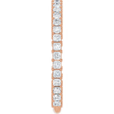 14K Gold Square Natural Diamond Shared-Prong Anniversary Band – 3/4–1 9/10 CTW - Rose Gold - view 4