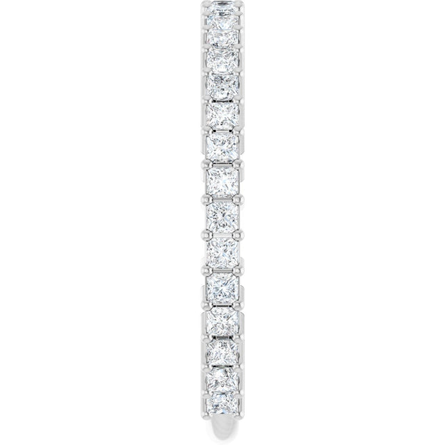 Platinum Square Natural Diamond Shared-Prong Anniversary Band – 3/4–1 9/10 CTW - view 4
