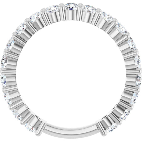 Platinum Round Lab-Grown Diamond Shared-Prong Anniversary Band – 2.8 mm Stones (1 1/3 CTW) - view 2