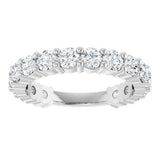 Platinum Round Lab-Grown Diamond Shared-Prong Anniversary Band – 3.2 mm Stones (1 9/10 CTW) - view 3