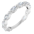 Platinum Marquise Lab-Grown Diamond Shared-Prong Anniversary Band – 5x2.5 mm Stones