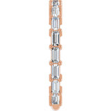 14K Gold Straight Baguette Lab-Grown Diamond Shared-Prong Anniversary Band – 3x1.5 mm Stones - Rose Gold - view 4