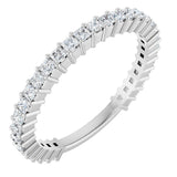 Platinum Square Lab-Grown Diamond Shared-Prong Anniversary Band – 1.5x1.5 mm Stones