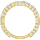 14K Gold Square Natural Diamond Shared-Prong Anniversary Band – 3/4–1 9/10 CTW - Yellow Gold - view 2