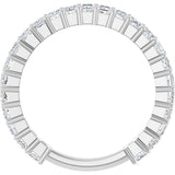 Platinum Square Natural Diamond Shared-Prong Anniversary Band – 3/4–1 9/10 CTW - view 2