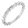 Platinum Straight Baguette Lab-Grown Diamond Shared-Prong Anniversary Band – 3x1.3 mm Stones