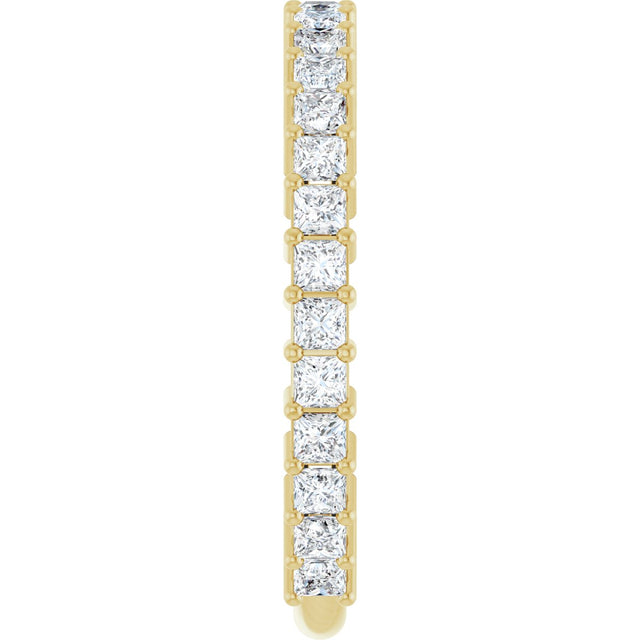 14K Gold Square Natural Diamond Shared-Prong Anniversary Band – 3/4–1 9/10 CTW - Yellow Gold - view 4