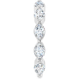 14K Gold Marquise Lab-Grown Diamond Shared-Prong Anniversary Band – 5x3 mm Stones - White Gold - view 4