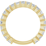 14K Gold Square Natural Diamond Shared-Prong Anniversary Band – 3/4–1 9/10 CTW - Yellow Gold - view 2