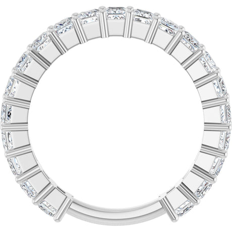 Platinum Square Lab-Grown Diamond Shared-Prong Anniversary Band – 2.5x2.5 mm Stones - view 2