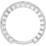 Platinum Square Natural Diamond Shared-Prong Anniversary Band – 3/4–1 9/10 CTW - view 2