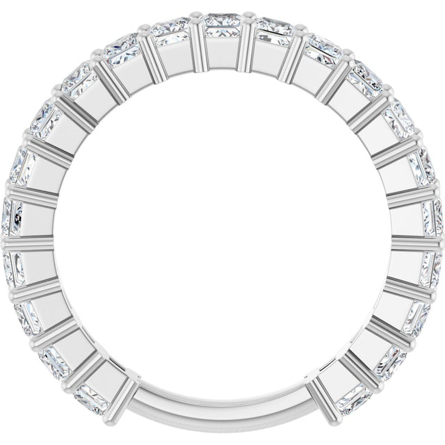14K Gold Square Natural Diamond Shared-Prong Anniversary Band – 3/4–1 9/10 CTW - White Gold - view 2