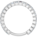 Platinum Asscher Lab-Grown Diamond Shared-Prong Anniversary Band – 2.3x2.3 mm Stones - view 2