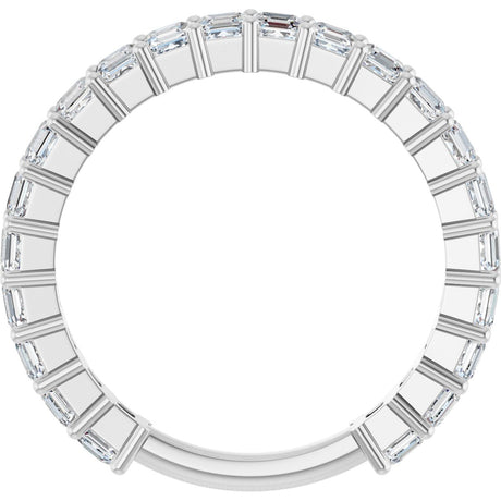 Platinum Asscher Lab-Grown Diamond Shared-Prong Anniversary Band – 2.3x2.3 mm Stones - view 2