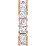 14K Gold Square Lab-Grown Diamond Shared-Prong Anniversary Band – 3.5x3.5 mm Stones - Rose Gold - view 4