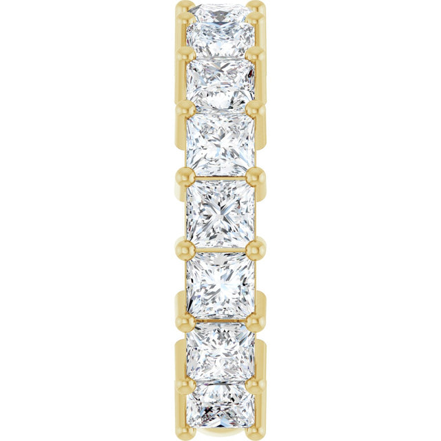 14K Gold Square Lab-Grown Diamond Shared-Prong Anniversary Band – 3.5x3.5 mm Stones - Yellow Gold - view 4