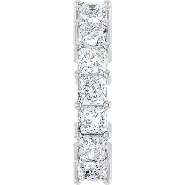 Platinum Square Lab-Grown Diamond Shared-Prong Anniversary Band – 3.5x3.5 mm Stones - view 4