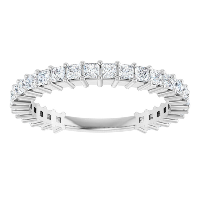 Platinum Square Lab-Grown Diamond Shared-Prong Anniversary Band – 1.75x1.75 mm Stones - view 3