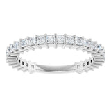 Platinum Square Natural Diamond Shared-Prong Anniversary Band – 3/4–1 9/10 CTW - view 3