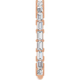 14K Gold Straight Baguette Lab-Grown Diamond Shared-Prong Anniversary Band – 2.5x1.5 mm Stones - Rose Gold - view 4