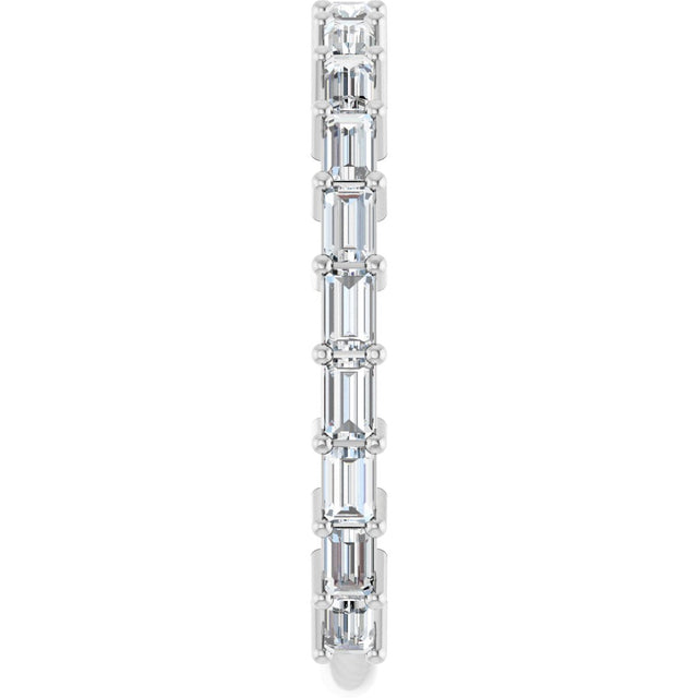 Platinum Straight Baguette Lab-Grown Diamond Shared-Prong Anniversary Band – 2.5x1.5 mm Stones - view 4