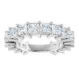 14K Gold Square Lab-Grown Diamond Shared-Prong Anniversary Band – 3.5x3.5 mm Stones - White Gold - view 3